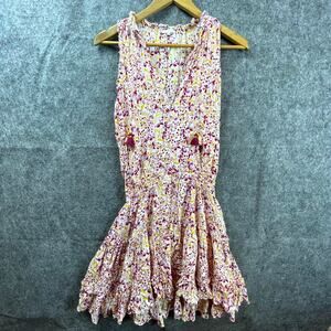 Poupette St Barth Clara Dress Womens Small Boho Romantic Free Spirit Tassels